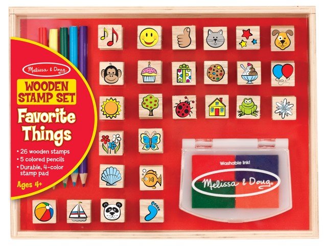 9362-3 Melissa & Doug Дървени печати с различни мотиви - Image 1