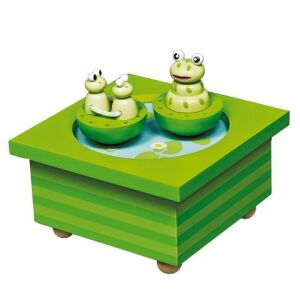 Дървена музикална кутия с жабки - Trousselier