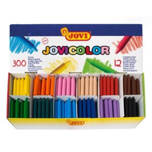Восъчни пастели 12 цвята, 300 броя Jovi