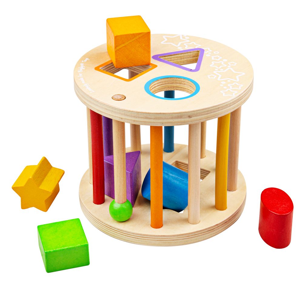 BB096-1-bigjigs-dyrven-sorter-s-tvetni-figuri BIGJIGS Сортер с цветни фигури