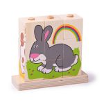 Bigjigs Дървени кубчета с животни - Image 2