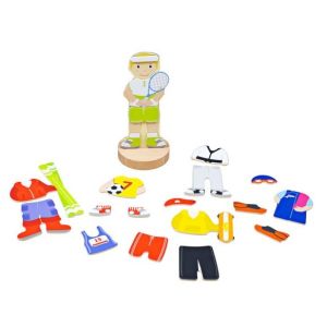 BIGJIGS Магнитна кукла с дрехи, Спортист