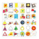 BIGJIGS Комплект от 4 пъзела с геометрични фигури