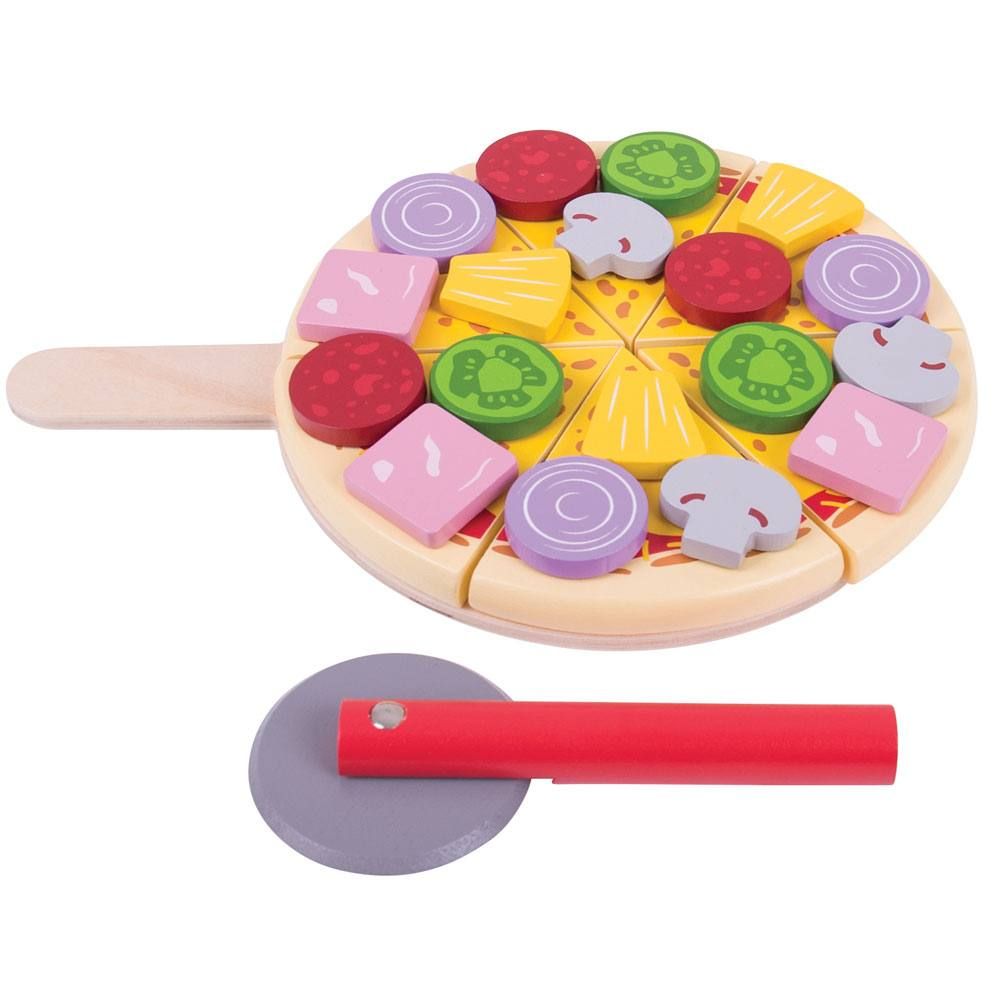 BJ457-1-dyrvena-piza-za-ryazane-bigjigs BIGJIGS Дървена пица с ножче за рязане