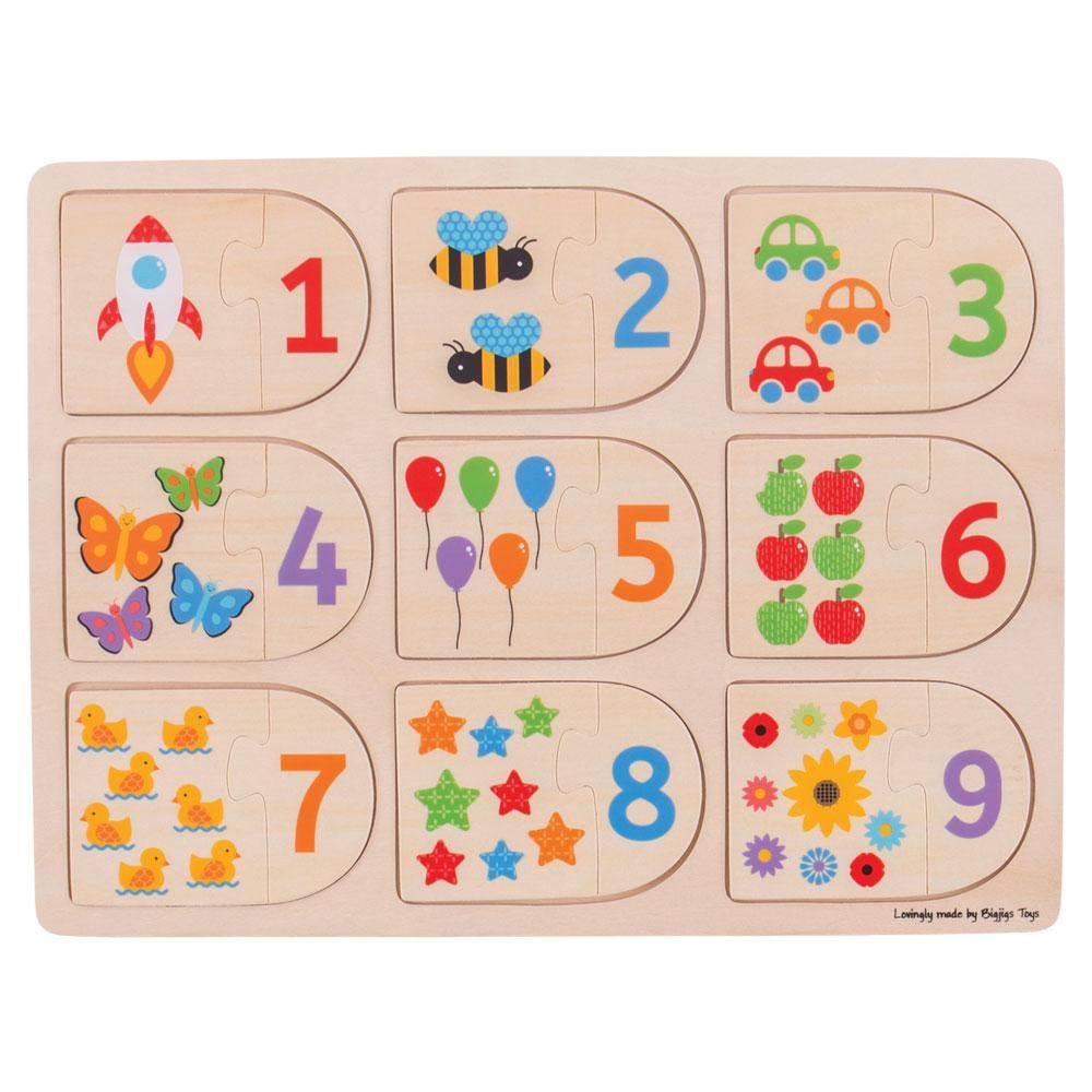 BJ535-bigjigs-dyrven-puzel-s-chisla-za-syvpadenie BIGJIGS Дървен пъзел с числа, Съвпадения
