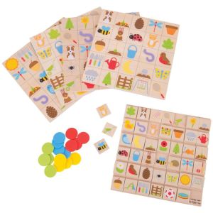 BIGJIGS Детска игра на бинго Градина