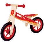 BIGJIGS Дървено колело за баланс, червено