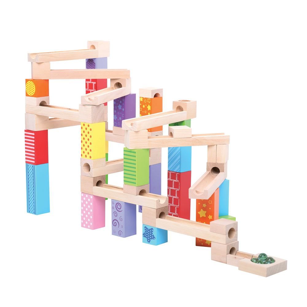 BJ786-bigjigs-dyrvena-pista-labirint-s-topcheta BIGJIGS Дървена писта с топчета, Marble Run