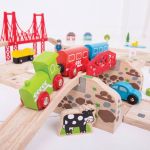 Игрален комплект с ЖП линии и улици - Bigjigs - Image 2