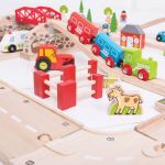 Игрален комплект с ЖП линии и улици - Bigjigs - Image 3