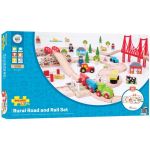 Игрален комплект с ЖП линии и улици - Bigjigs - Image 4