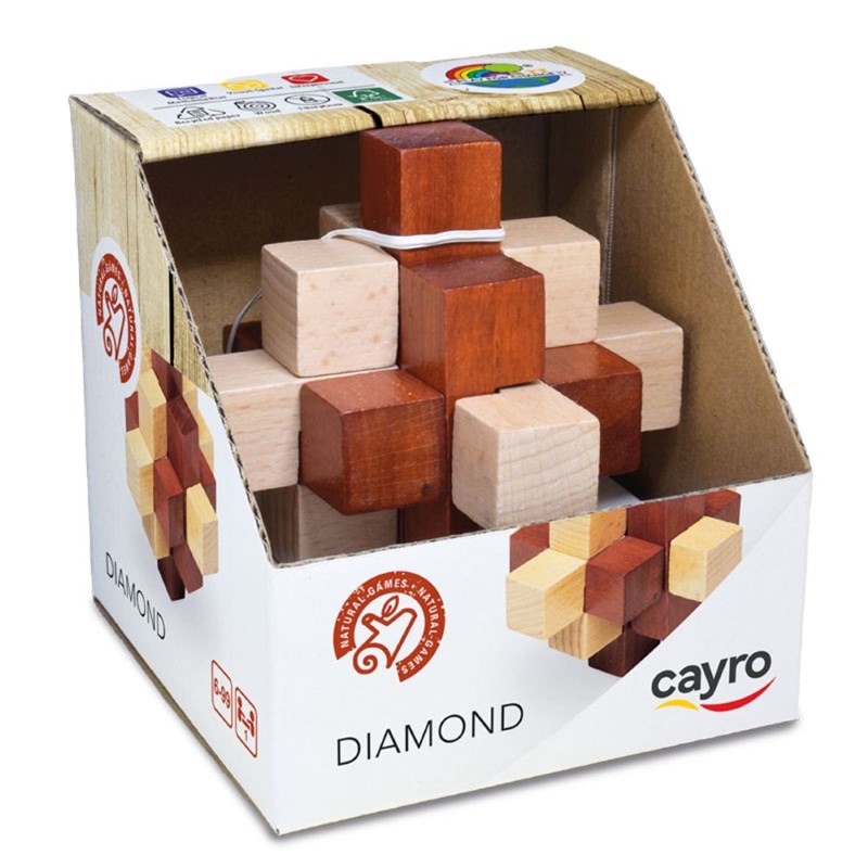 C693-darven-logicheski-pazel-diamant-cayro-1 Cayro Дървен логически пъзел, Диамант