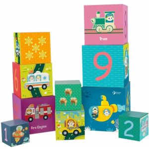 Classic World Картонени кубчета с транспортни средства