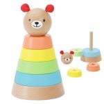 Classic World Дървена кула с цветни рингове, Мече