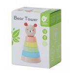 Classic World Дървена кула с цветни рингове, Мече - Image 5