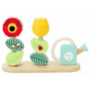 Classic World Дървени фигури за нанизване, Цветна градина