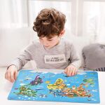Classic World Дървен пъзел Карта на света, 48 елемента - Image 2
