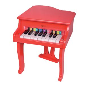 Classic World Детски дървен роял, червен