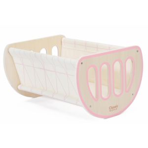 Classic World Дървено легло-люлка за кукли, 2 в 1