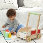 Classic World Дървена количка с кубчета за нареждане - Image 4