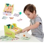 Classic World Детски дървен касов апарат с банкноти - Image 6