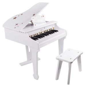 Classic World Детски електронен роял със столче, бял
