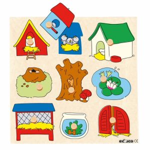 Educo Детски пъзел със скрита изненада, Животни