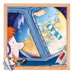 Educo Дървен пъзел с астронавти, 30 части