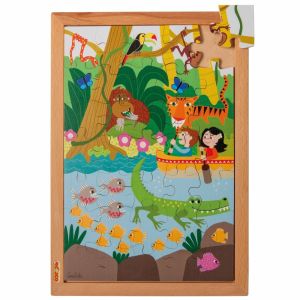 Educo Дървен пъзел с животни, Джунгла