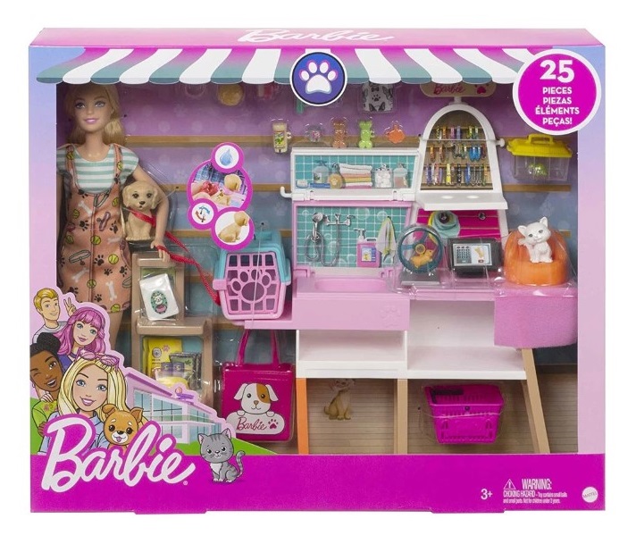 GRG90-kukla-barbie-s-magazin-za-domashni-liubimtzi Кукла Barbie с бутиков магазин за домашни любимци
