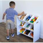 Дървен етажерка с 9 кутии за книги и играчки, Ginger Home - Image 6