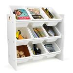 Дървен етажерка с 9 кутии за книги и играчки, Ginger Home - Image 3