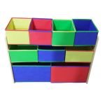 Дървена етажерка с 9 текстилни кутии за играчки, Ginger Home - Image 5