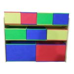 Дървена етажерка с 9 текстилни кутии за играчки, Ginger Home - Image 6