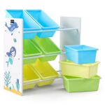 Дървен етажерка с 9 кутии за играчки и книжки, Ginger Home - Image 7