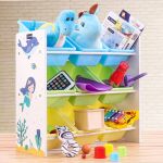 Дървен етажерка с 9 кутии за играчки и книжки, Ginger Home - Image 2
