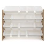 Дървена етажерка с 16 кутии за детска стая, Wood/White, Ginger Home - Image 4