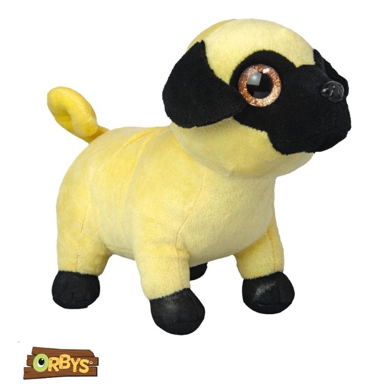 K8502-plusheno-kuche-mops-18-sm-wild-planet Wild Planet Плюшено куче Мопс, 21 см - Image 1