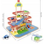 Kruzzel Дървен триетажен паркинг с колички - Image 2