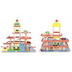 Kruzzel Дървен триетажен паркинг с колички - Image 3