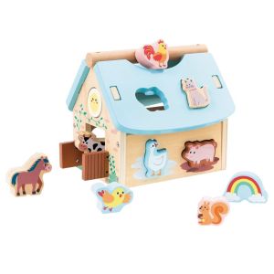 Дървенa ферма с животни за сортиране