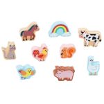 Lelin Toys Дървенa ферма с животни за сортиране - Image 3