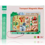 Lelin Toys Дървен магнитен лабиринт, Трафик - Image 5