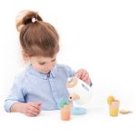 Lelin Toys Дървен комплект за чай с кана - Image 3