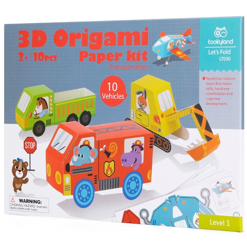 LT030-komplekt-s-3d-origami-na-prevozni-sredstva-tookiland-1 Комплект с 3D оригами с превозни средства, Tooky Toy LT030