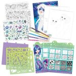 Nebulous Stars Книжка за рисуване със стикери и шаблони, Ненуфия - Image 2