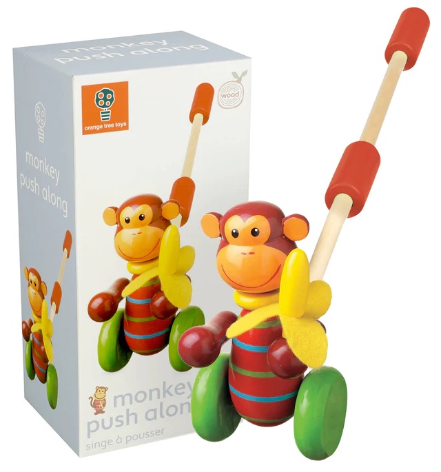 OTT02636-dyrvena-butalka-maimunka Дървена буталка Маймунка, Orange Tree Toys