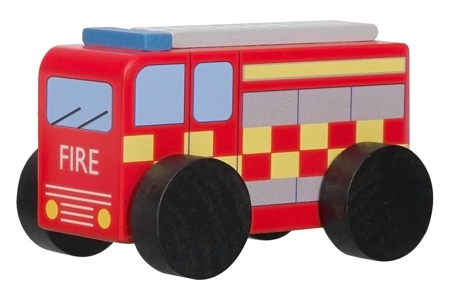 OTT07411-dyrvena-pozharna-kola-orange-tree-toys Дървена пожарна кола, Orange Tree Toys