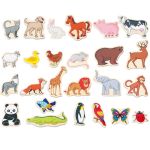 Lelin Toys Дървени магнитни животни - Image 3