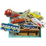 Lelin Toys Дървени магнити с превозни средства - Image 2